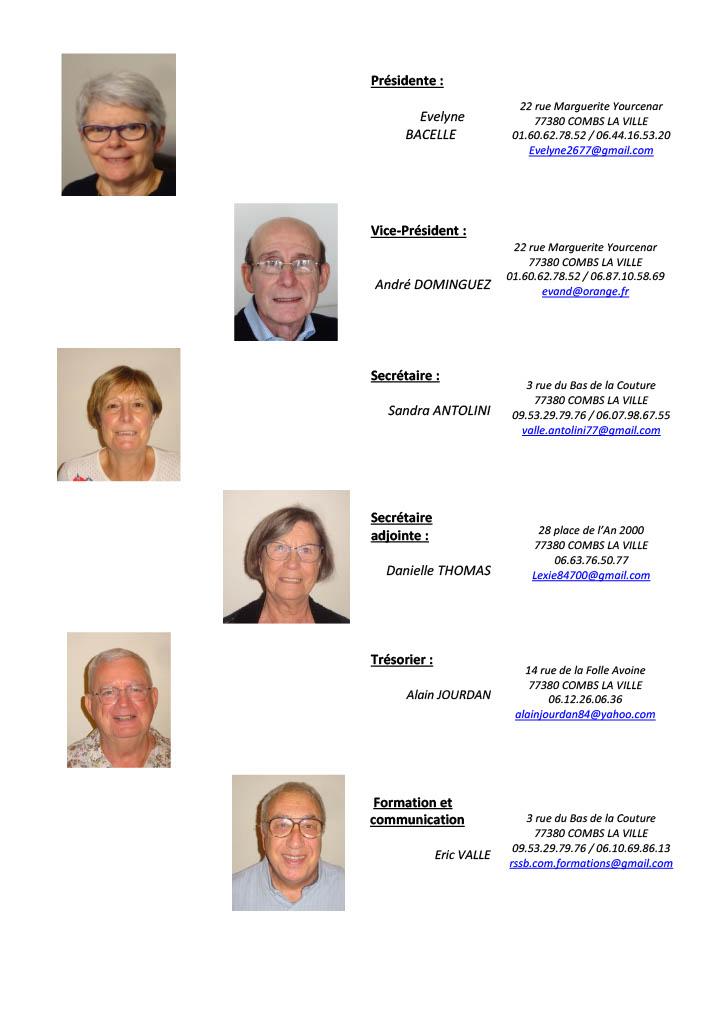 Composition du comite directeur site